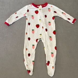 Kyte BABY White and Red Strawberry Kids Footie
